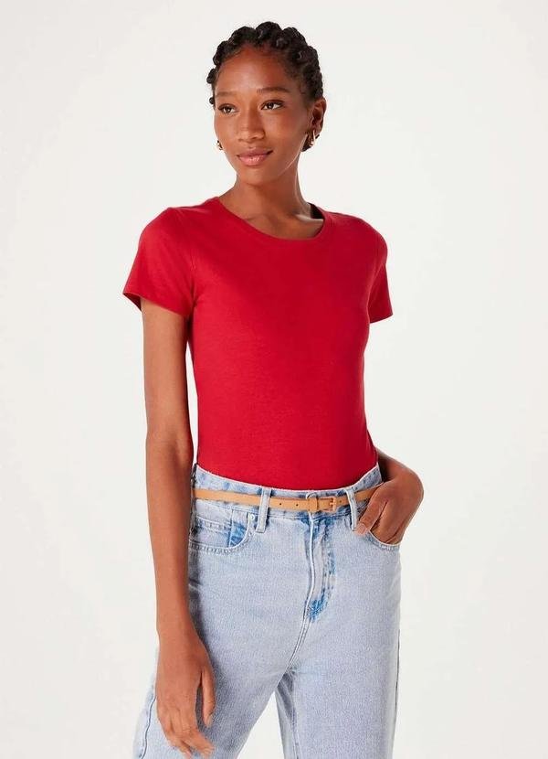 Imagem principal Blusa Basica Feminina Manga Curta Vermelho Hering Hering