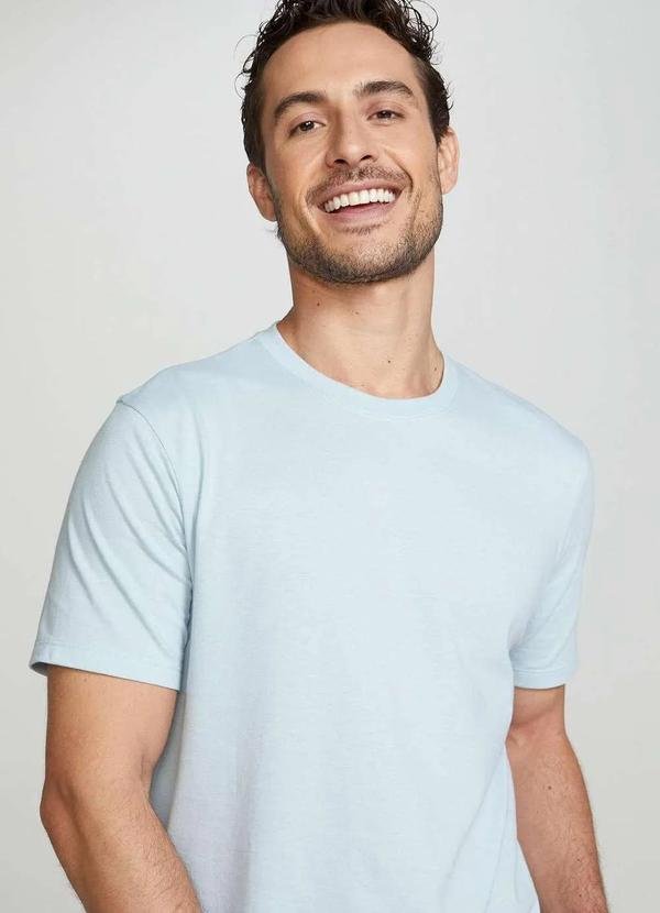 Imagem principal Camiseta Basica Unissex Mangas Curtas World Azul Hering Hering