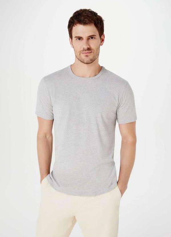 Imagem principal Camiseta Basica Masculina Manga Curta Slim Cinza Hering Hering