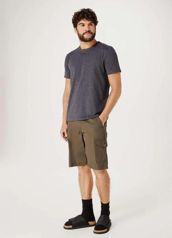 Imagem principal Camiseta Basica Masculina Manga Curta Slim Cinza Hering Hering