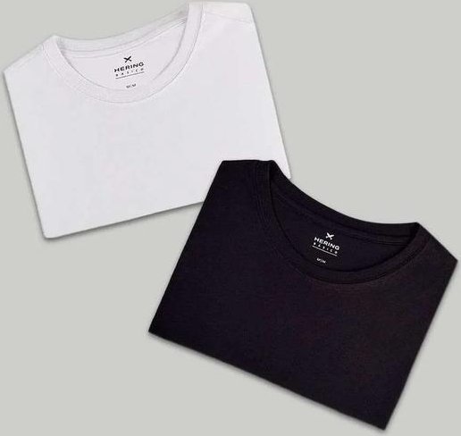 Imagem principal Kit com 2 Camisetas Masculinas Basicas Branco Hering Hering