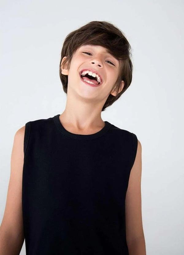 Imagem principal Regata Basica Infantil Menino Modelagem Tradicional Preto Hering Hering