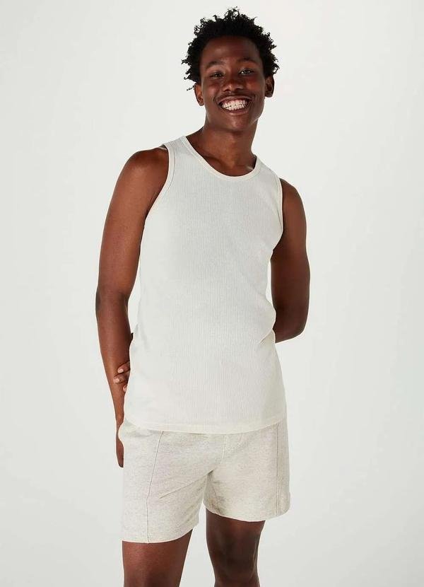 Imagem principal Regata Basica Masculina Slim em Ribana Bege Hering Hering