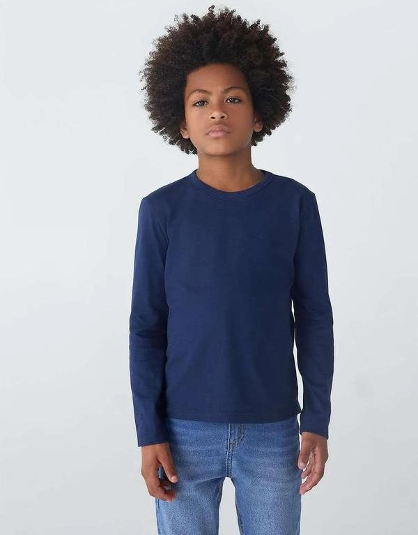 Imagem principal Camiseta Infantil Manga Longa Tam 1 a 16 Azul Hering Hering