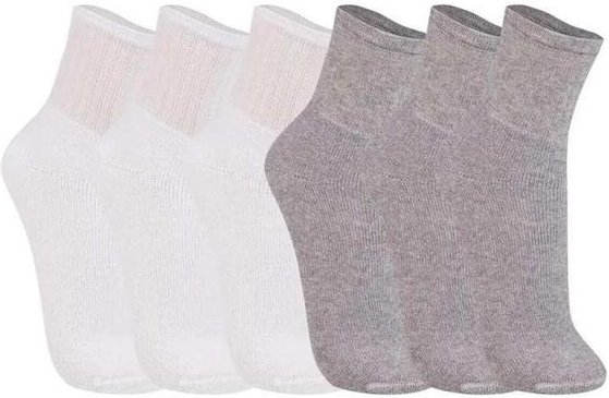 Imagem principal Kit/6 Meia Trifil 8720 004-Branco/Cinza TRIFIL