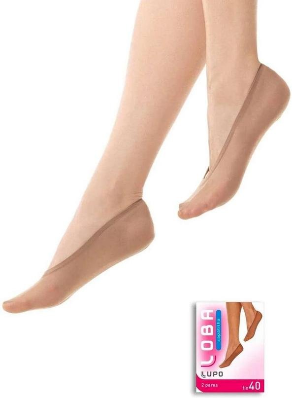 Imagem principal Kit 2 pares de Sapatilhas Fio 40 Loba 5520-001 654-Po-De-Arroz Lupo Lupo