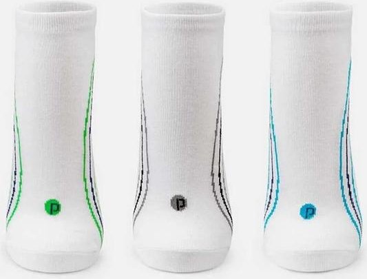 Kit com 3 Meias Cano Curto Puket 8547 3764-100-Branco