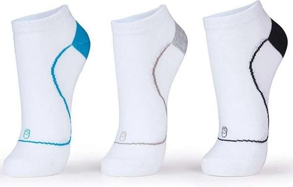 Kit com 3 Meias Cano Curto Puket 8547 3795-100-Azul-Mescla-Preto