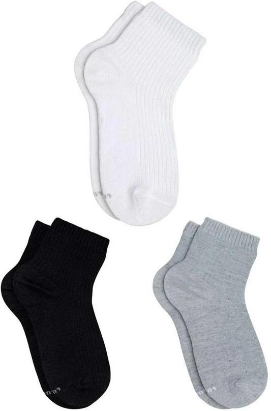 Imagem principal Kit com 3 Meias Lupo 4571-089 0900-Cinza/Branco/Preto Lupo