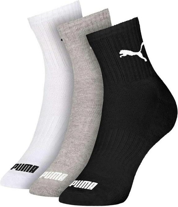 Imagem principal Kit com 3 Meias Puma 4795-001 999-Branco/Cinza/Preto Puma
