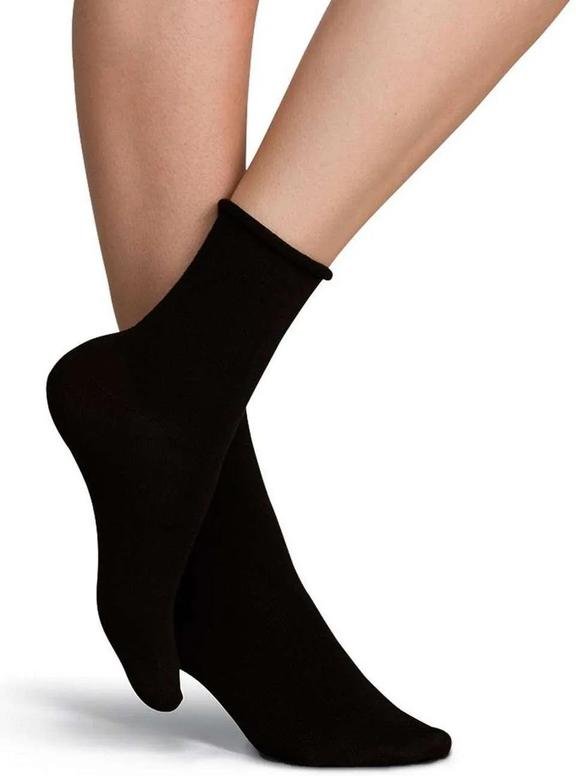 Imagem principal Meia sem Punho Cano Médio Lupo 4421-001 999-Preto Lupo