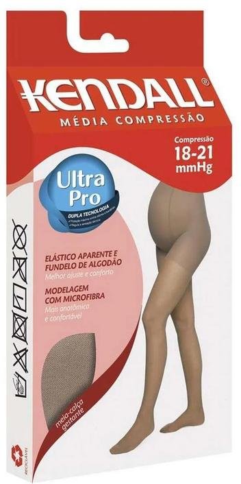 Meia Calça Gestante Kendall Média Compressão com Ponteira Mel