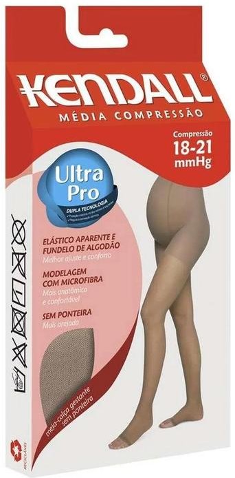 Meia Calça Gestante Kendall Média Compressão sem Ponteira Mel