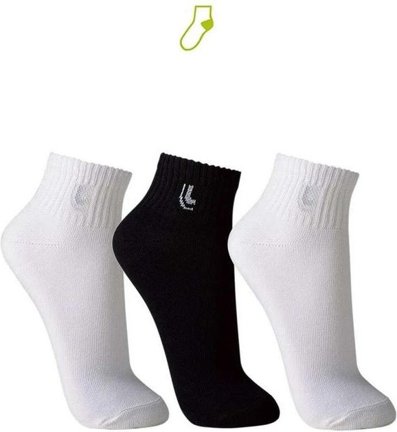 Imagem principal Kit/3 Meia Lupo 3223-089 0901-Branco/Branco/Preto Lupo