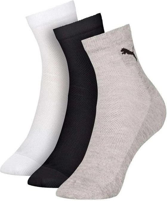 Imagem principal Kit/3 Meia Puma 4510-001 997-Branco/Preto/Cinza-Mescla Puma