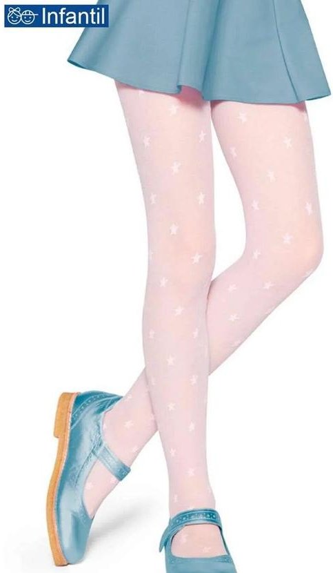 Imagem principal Meia Calça Infantil Fio 20 Estrelinhas Lobinha 2515-003 100-Branca Lupo Lupo