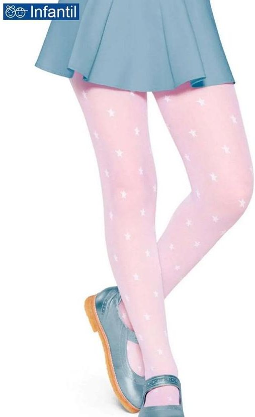 Imagem principal Meia Calça Infantil Fio 20 Estrelinhas Lobinha 2515-003 522-Rosa Lupo Lupo