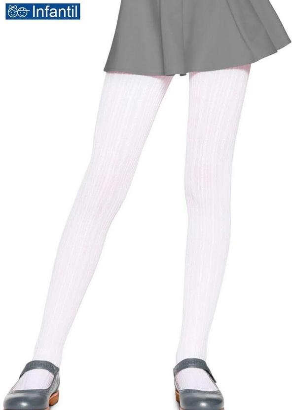 Meia Calça Infantil Fio 70 Tricô Lobinha 2561-001 100-Branco-Antartida