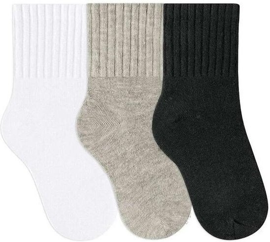 Imagem principal Kit com 3 Meias Selene 2370-001 996-Branco/Mescla/Preto SELENE