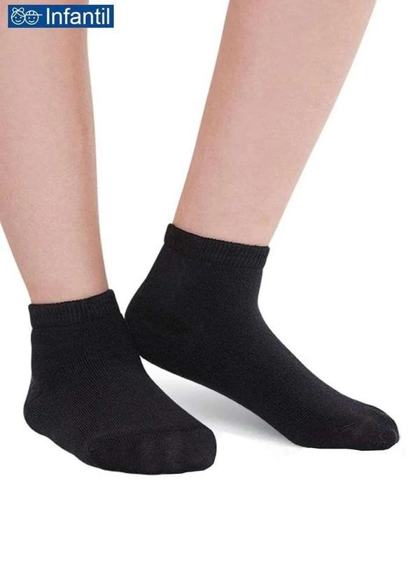 Imagem principal Meia Infantil Cano Médio Lupo 2835-002 9990-Preta Lupo