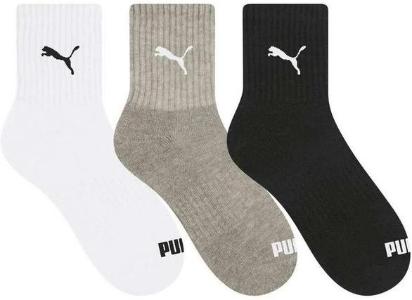 Imagem principal Kit com 3 Meias Puma 4530-001 999-Branco/Cinza-Mescla/Preto Puma