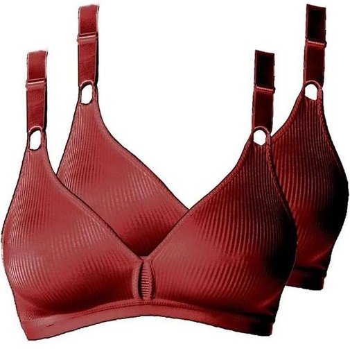 Imagem principal Kit com 2 Sutiãs sem Aro e sem Bojo Demillus 61196/61096 Taça B Vinho-Barolo Demillus