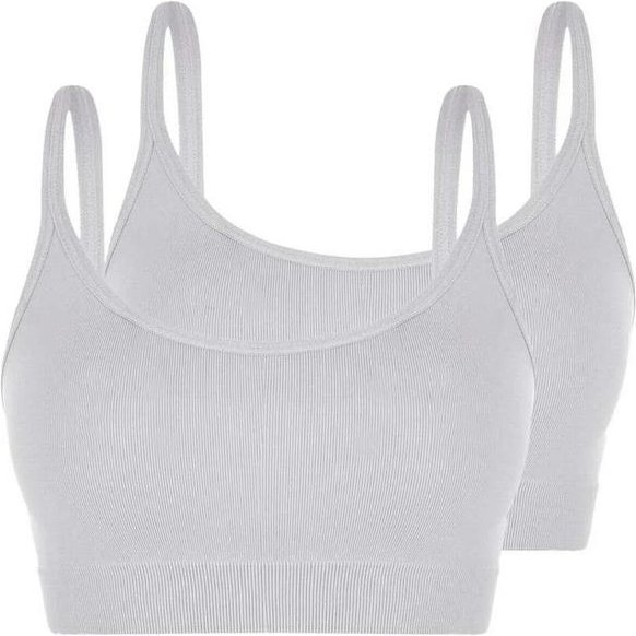 Imagem principal Kit com 2 Tops sem Aro e sem Bojo Loba 41018-001 Branco Lupo Lupo