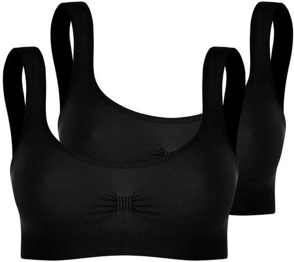 Imagem principal Kit com 2 Tops sem Aro e sem Bojo Trifil 0901 Preto TRIFIL