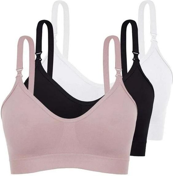 Imagem principal Kit com 3 Sutiã sem Aro e sem Bojo Loba 41028-001 Taça B Nude-Preto-Branco Lupo Lupo