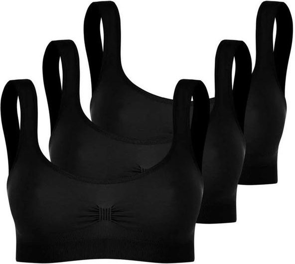 Imagem principal Kit com 3 Tops sem Aro e sem Bojo Trifil 0901 Preto TRIFIL