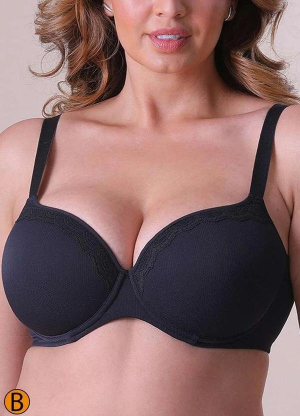Imagem principal Sutiã com Aro e Bojo Liz 51925 Taça B 71-Preto Liz