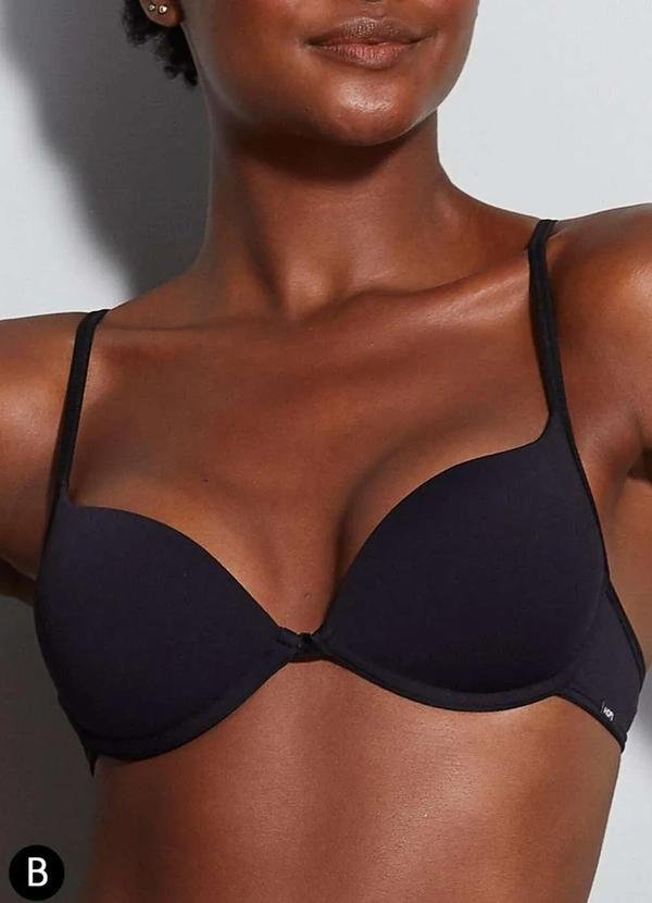 Imagem principal Sutiã com Aro e Bojo Push Up Hope 2384 Taça B Pt0-Preto Hope