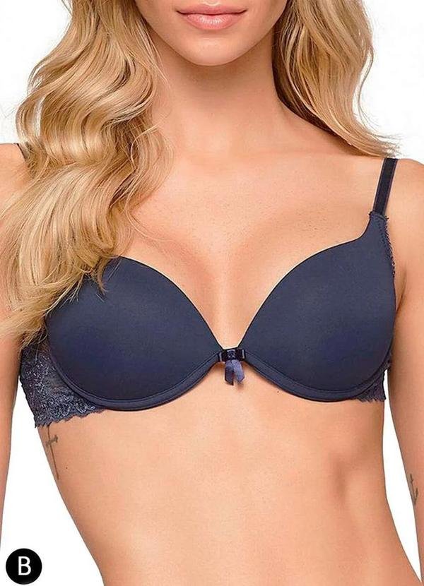 Sutiã com Aro e Bojo Push Up Valisere 21016 Taça B 639-Maritimo