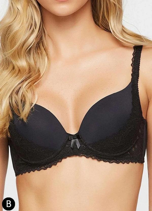 Imagem principal Sutiã com Aro e Bojo Valisere 20035 Taça B 71-Preto Valisere