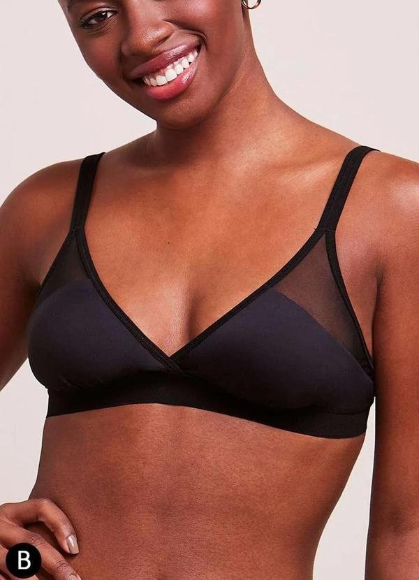 Imagem principal Sutiã sem Aro com Bojo Removível Bonjour B21210 Taça B Pto-Preto Bonjour