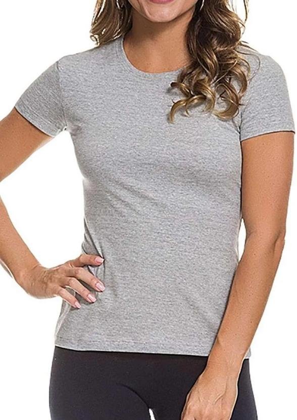 Imagem principal Camiseta Feminina Cinza 50000-Mescla Malwee Malwee