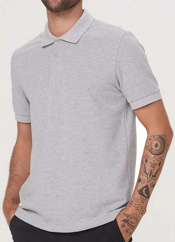 Imagem principal Camiseta Polo Masculina Hering N3a7 M2h-Cinza Hering