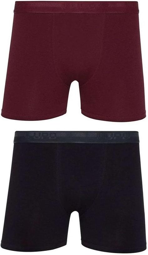 Imagem principal Kit com 2 Cuecas Boxer Lupo 784-088 0906-Marsala-Preto Lupo