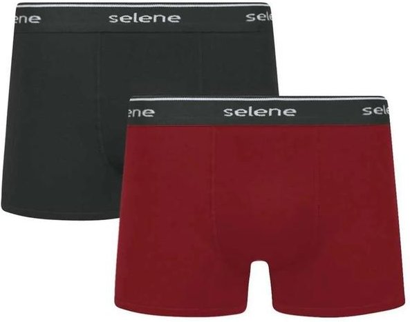 Imagem principal Kit com 2 Cuecas Boxer Selene 11450-001 991-Preto-Bordo SELENE
