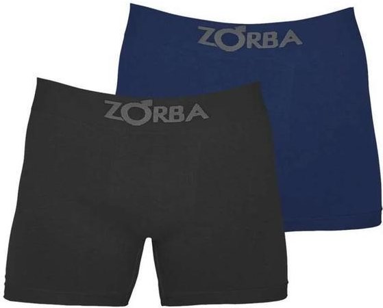 Imagem principal Kit com 2 Cuecas Boxer Zorba 781 Colorido Preto-Marinho Zorba