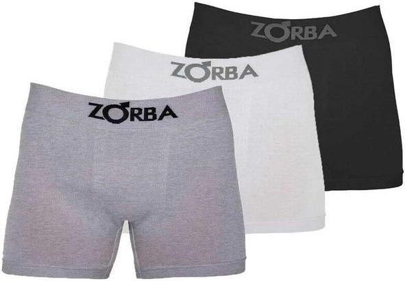 Imagem principal Kit com 3 Cuecas Boxer Zorba 781 Colorido 01-Branco Zorba