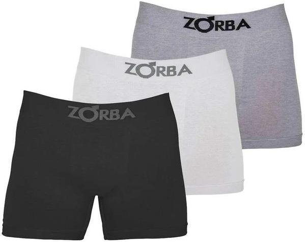 Imagem principal Kit com 3 Cuecas Boxer Zorba 781 Colorido Preto-Branco-Mescla Zorba
