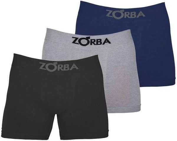 Imagem principal Kit com 3 Cuecas Boxer Zorba 781 Colorido Preto-Mescla-Marinho Zorba
