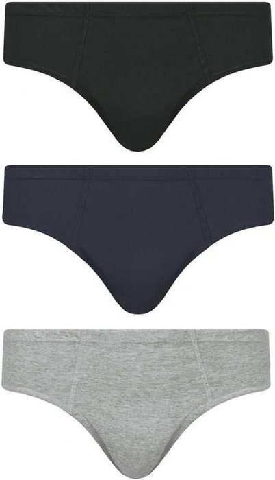 Imagem principal Kit com 3 Cuecas Slip Selene 11910-001 999-Preto/Marinho/Cinza-Mescla SELENE