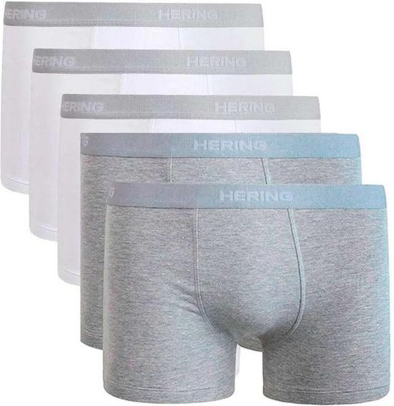 Imagem principal Kit com 5 Cuecas Boxer Hering 77qu 1b-Mescla-Claro-Branco Hering