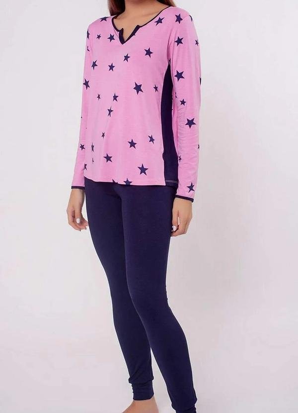 Imagem principal Pijama Feminino Longo Podiun 225172 Estrelas-Marinho Podiun