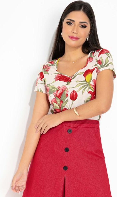 Imagem principal Blusa Floral Branca Rosalie Rosalie