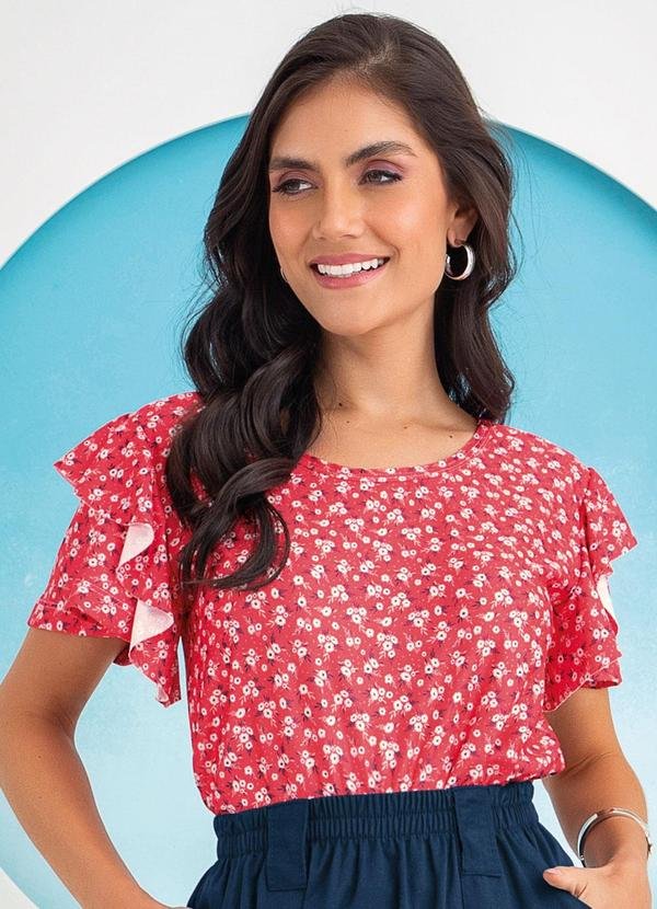 Imagem principal Blusa Mini Floral em Malha Crepe Rosalie Rosalie