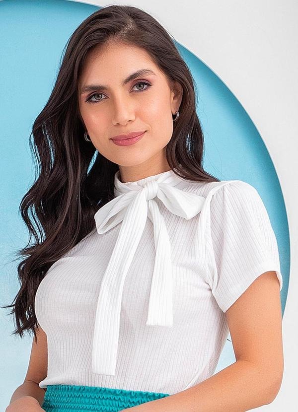 Imagem principal Blusa Off White em Canelado Rosalie Rosalie