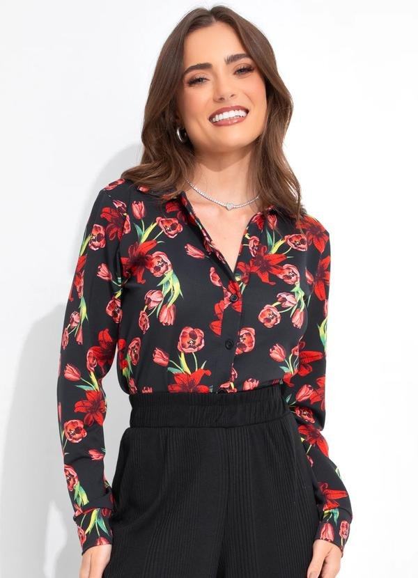 Imagem principal Camisa Preto em Poliflex Rosalie Rosalie